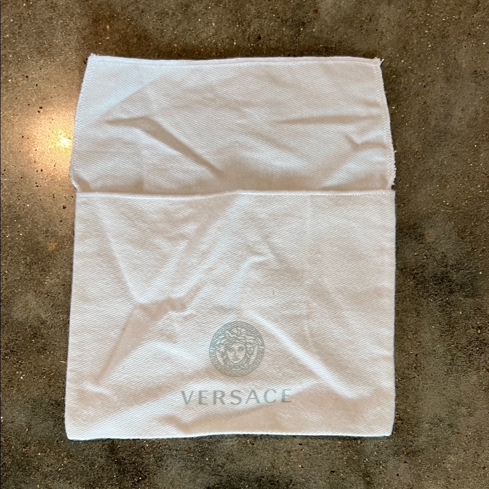 Authentic Versace White Soft Logo Pouch